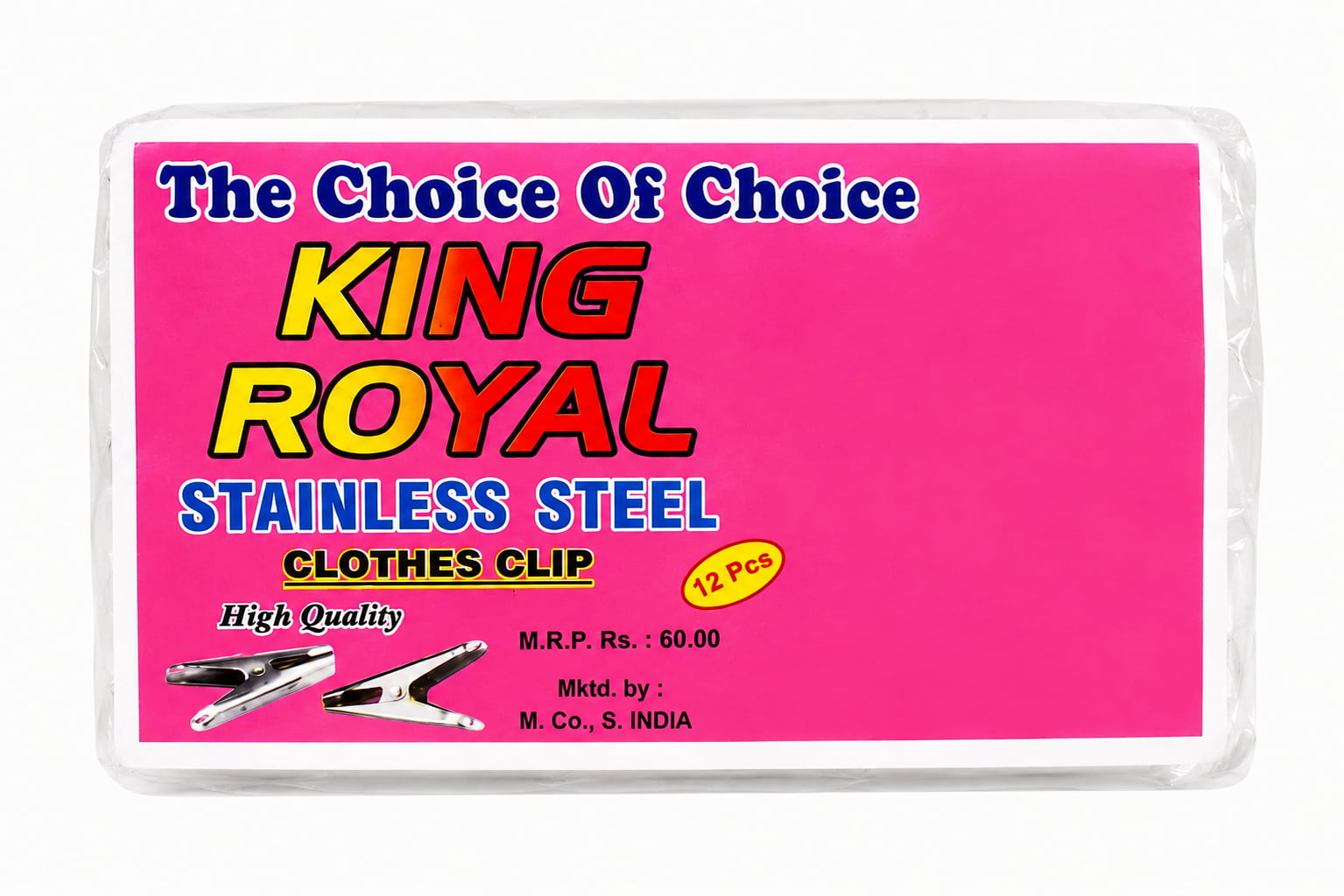 King Royal Stainless Steel Clothes Clip (Pack of 2)